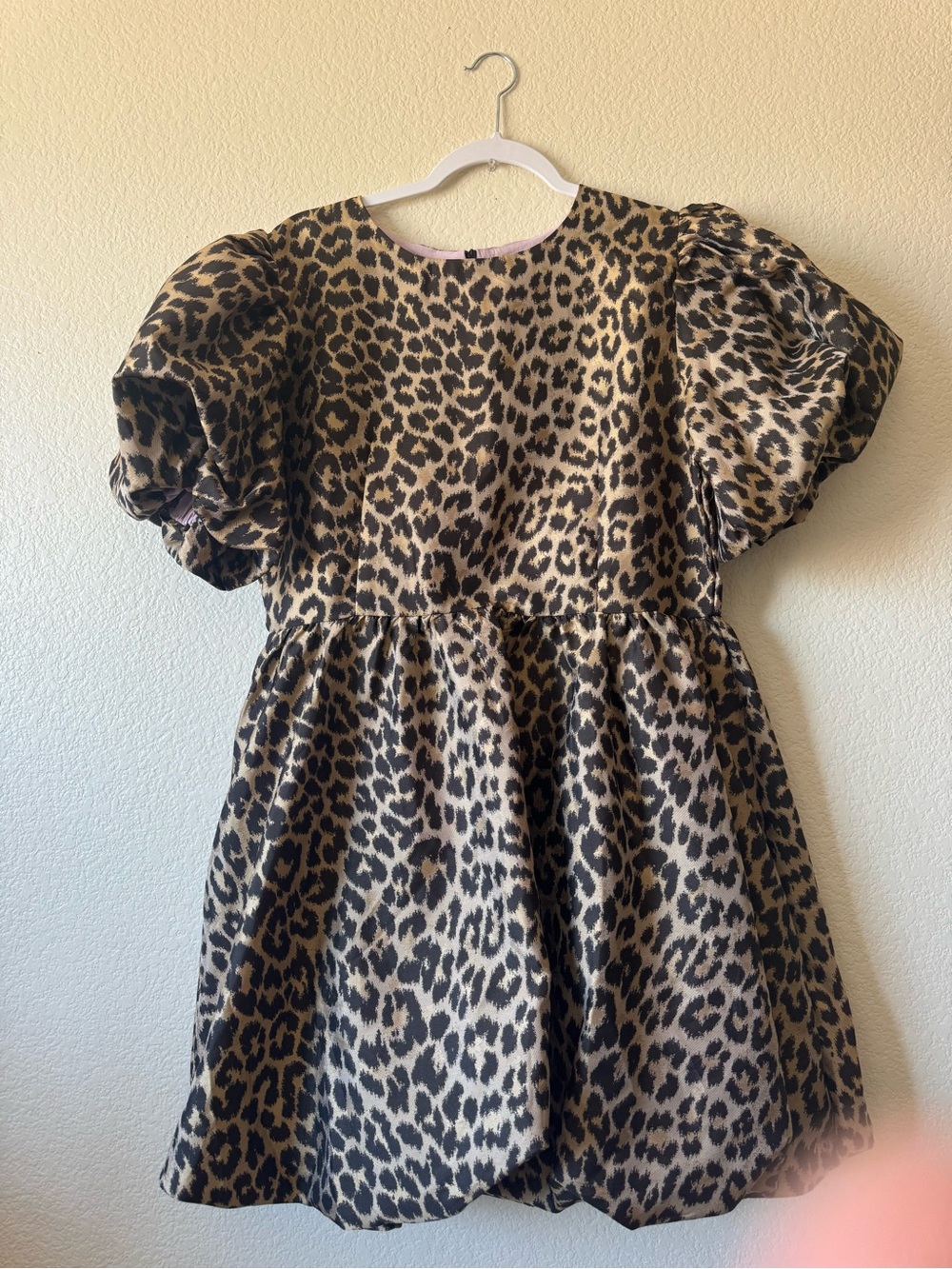 Sister Jane Leopard Puff Sleeve Dress